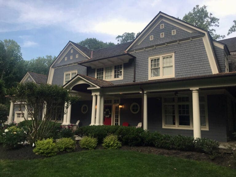Craftsman-style home with seamless half-round gutters